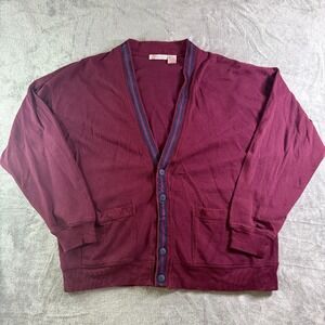 Claiborne Cardigan Sweater Menswear Striped Trim Pockets XL